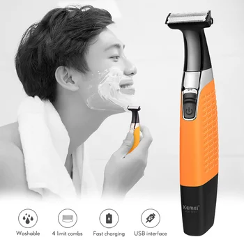 

Kemei rechargeable electric shaver beard electric razor razor body trimmer men shaving machine trimmer hair facial care
