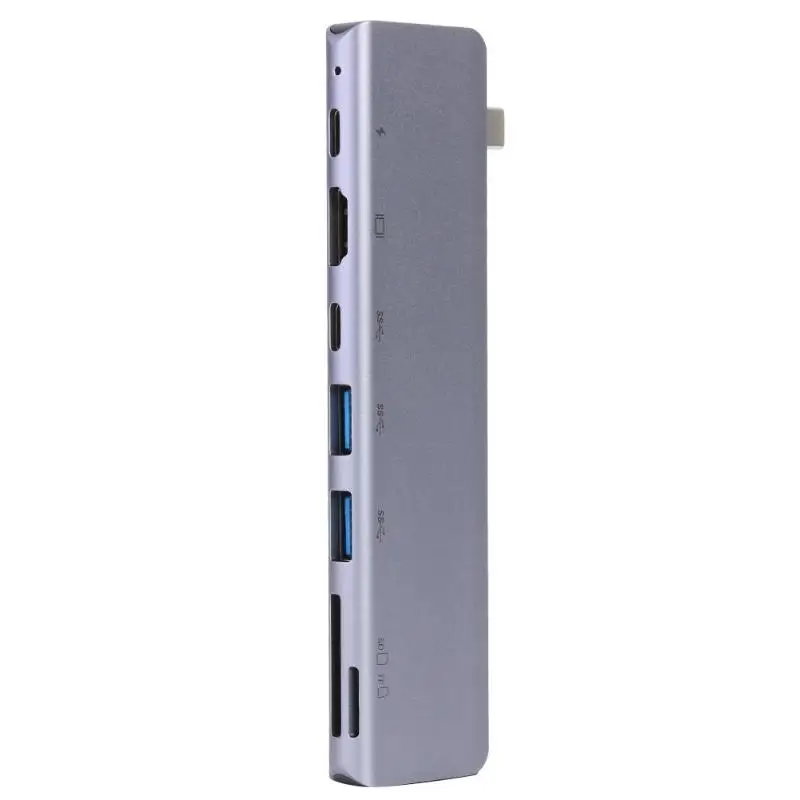 5in 1/7 в 1 док-станция Удлинительный USB TYPE-C концентратор 7 адаптер портов Многофункциональный HDMI корпус из алюминиевого сплава для ПК ноутбука