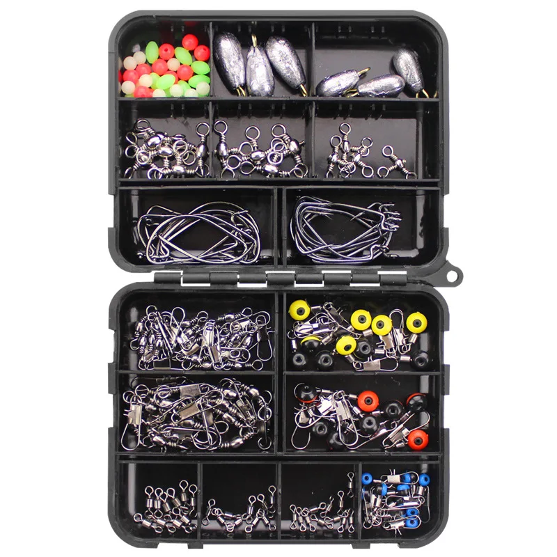 

Dropship-Fishing Gear Accessories Trigeminal Ring Retaining Beads Crank Hook Lead Set 8 Word Ring Connector Space Bean Fishing G