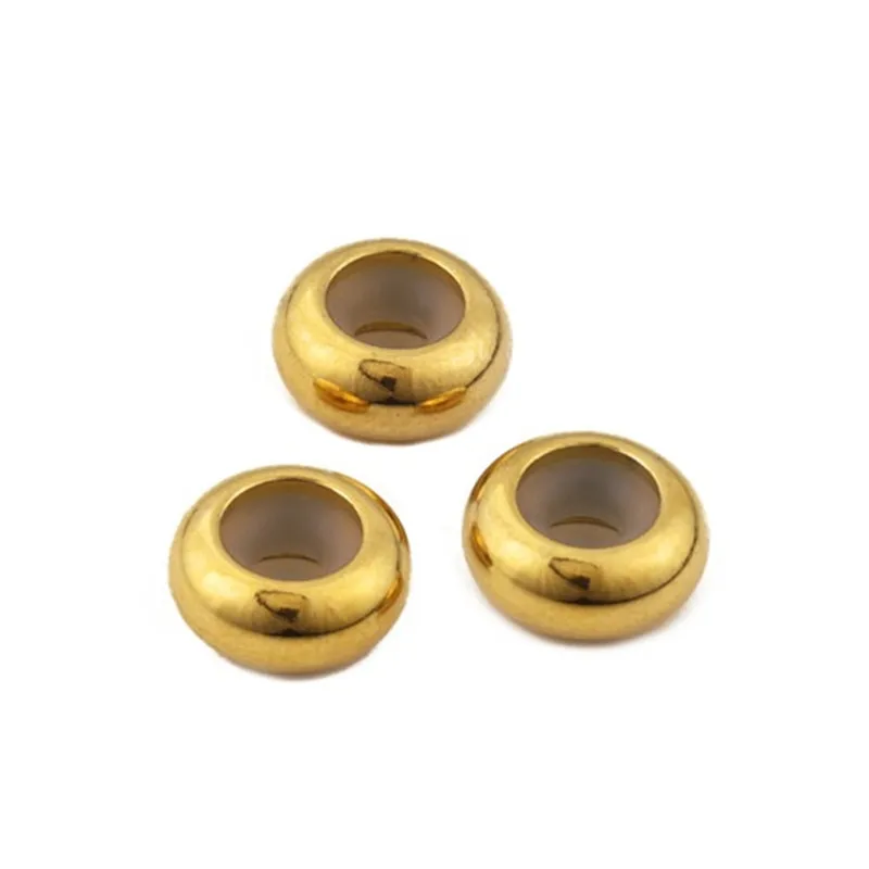 10 Stück/Set Edelstahl-Abstandsperlen Stopper-Perlen mit Silikon-Gummi passend für Schiebe-Armbänder zur Schmuckherstellung DIY-Zubehör – Detail 5