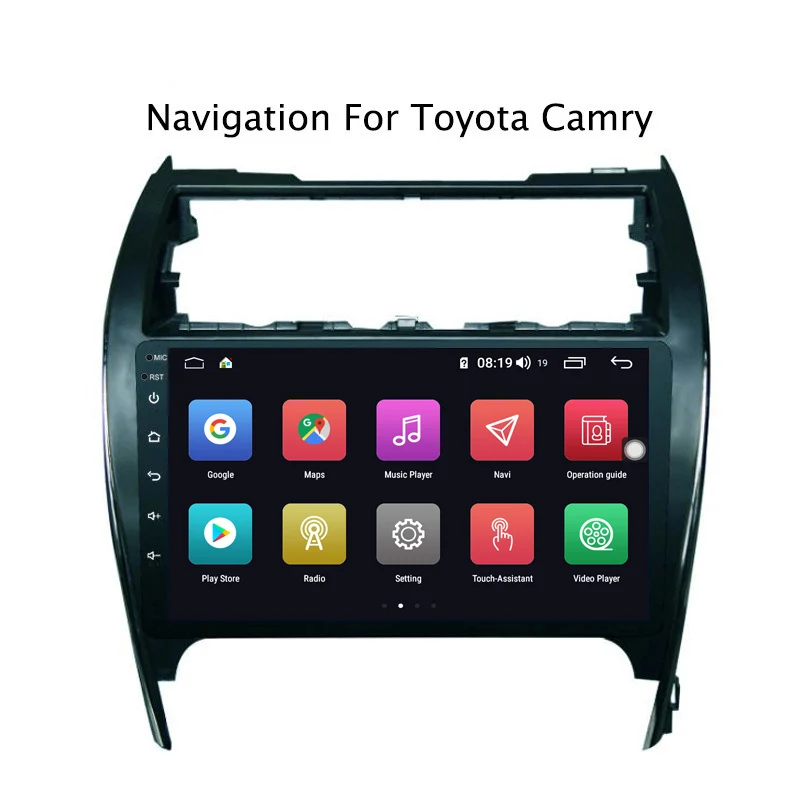 Ectwodvd 10,1 дюймов Andriod 8,1 автомобильный DVD gps для Toyota Camry 2012- Американская версия 4G ram 64G rom CarPlay DSP 4G LTE с wifi