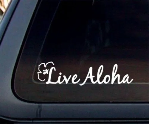 Live Aloha стикер цветок Гавайский Дизайн Наклейка