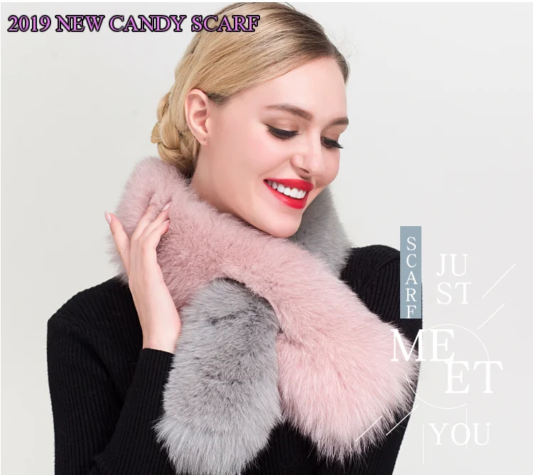 ZDFURS* хит модных продаж натуральным лисьим мехом шарфы Зимние женские плюшевые ярких цветов из натуральной шарфы из лисьего меха scaves