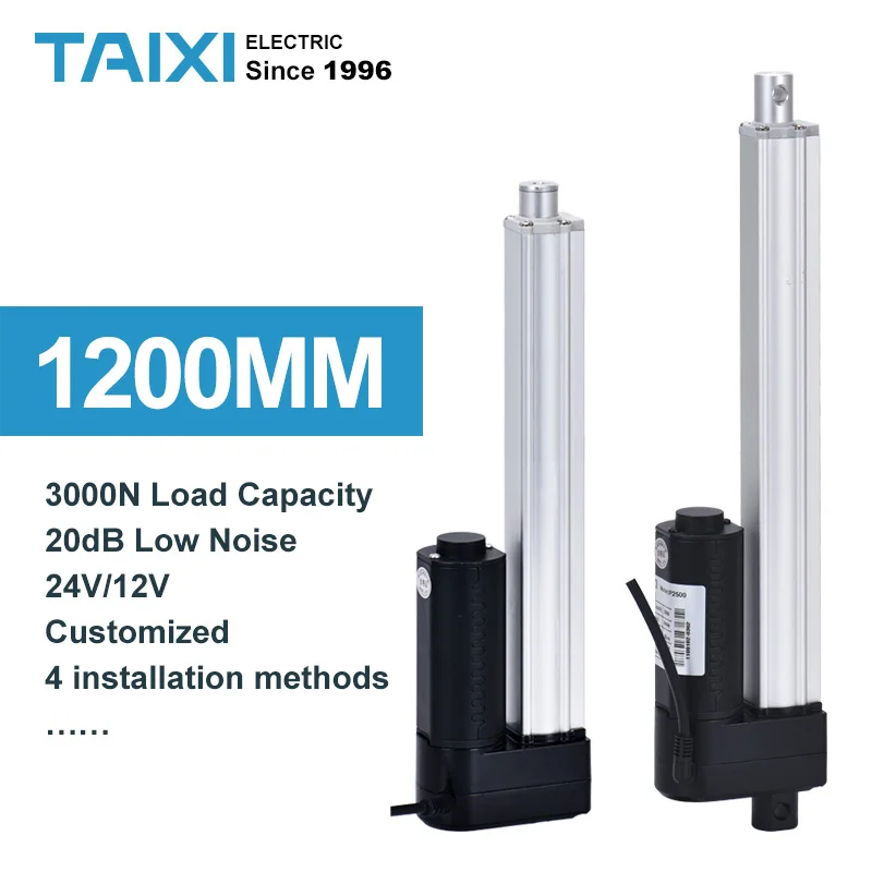 

Linear actuator IP65 1200mm 400N DC 12V 24V Electric Motor Linear Actuator For lectric Self Unicycle Scooter Input Voltage Range