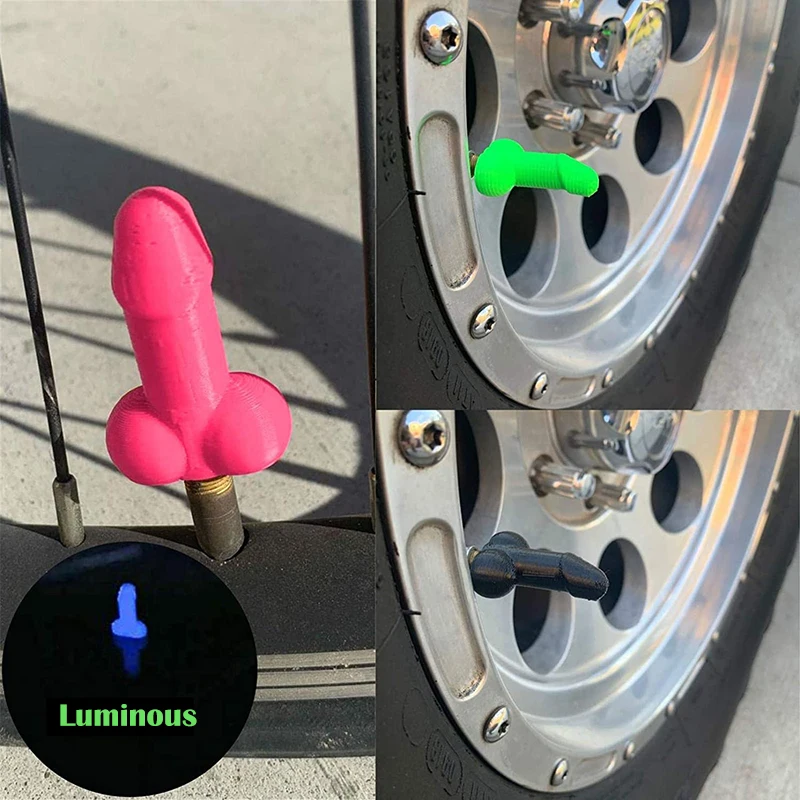 4pcs Funny Bicycle Valve Caps Car Tire Luminous Covers MTB Mountain Bike Protector Cycling Accessories | Спорт и развлечения