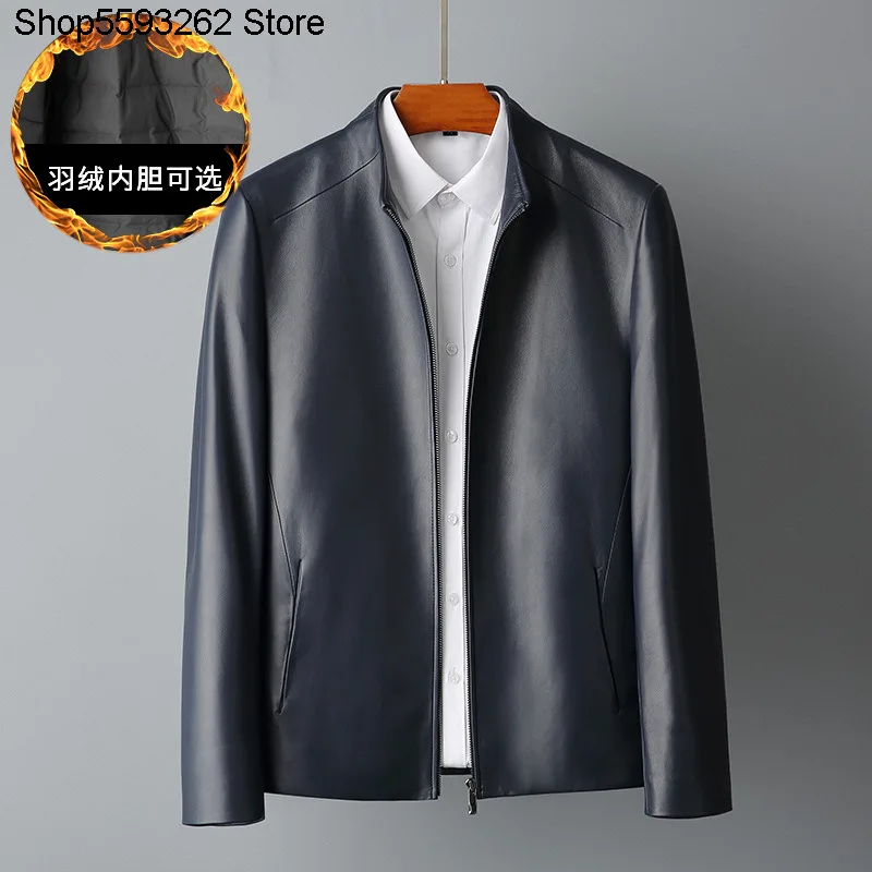 

High Quality Genuine Leather Leather Coat Male Small Li Collar Jacket Leisure Sheep Leather Single Money Leather Jacket Coat