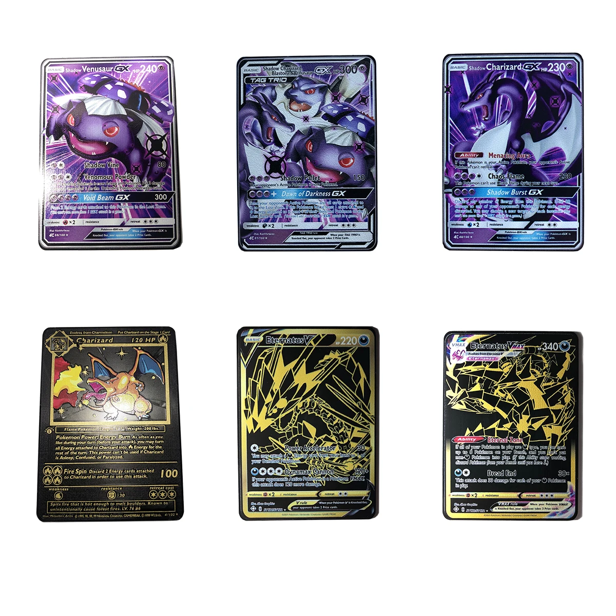 Покемон черный металлический карточка Eternatus Charizard blastoisvenusaur Vmax V GX игра битва