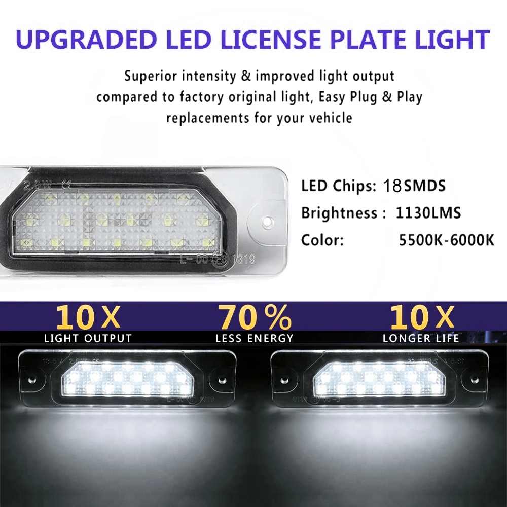 2 шт. Led подсветка номерного знака для Nissan Versa Pulsar GTR Fuga Maxima Leaf Cube Sentra 350Z 370Z Leaf Cefiro