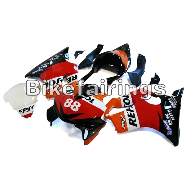 ABS Plastic Full Fairings For Honda CBR600F4i 2001 2002 2003 CBR600 F4i Injection Motorcycle Carenes- Repsol Orange Red Black