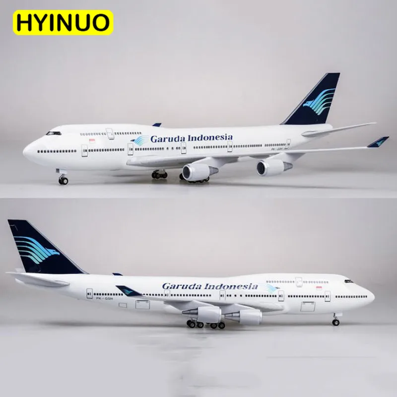 47 см 1/150 масштаб игрушечные модели самолетов Boeing B747 Garuda Indonesia модель самолета со светом и колесами Смола Пластиковый сплав самолет