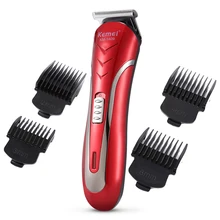 Kemei многофункциональная электрическая машинка для стрижки волос из углеродистой стали триммер для волос перезаряжаемая электрическая бритва для мужчин триммер для стрижки