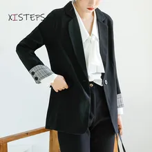 

Black Blazer Coat Women Thickened Leisure Suit Jackets British Style Single Breasted Blazer Feminino Coats 2021 Autumn Clothings