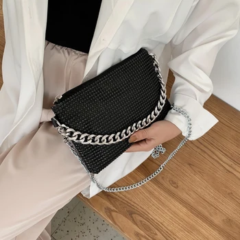 

Hand Bags For Women 2020 Design Diamond Purses And Handbag Ladies Chain Crossbody Bags Female Trendy Vintage Small Shoulder Bag