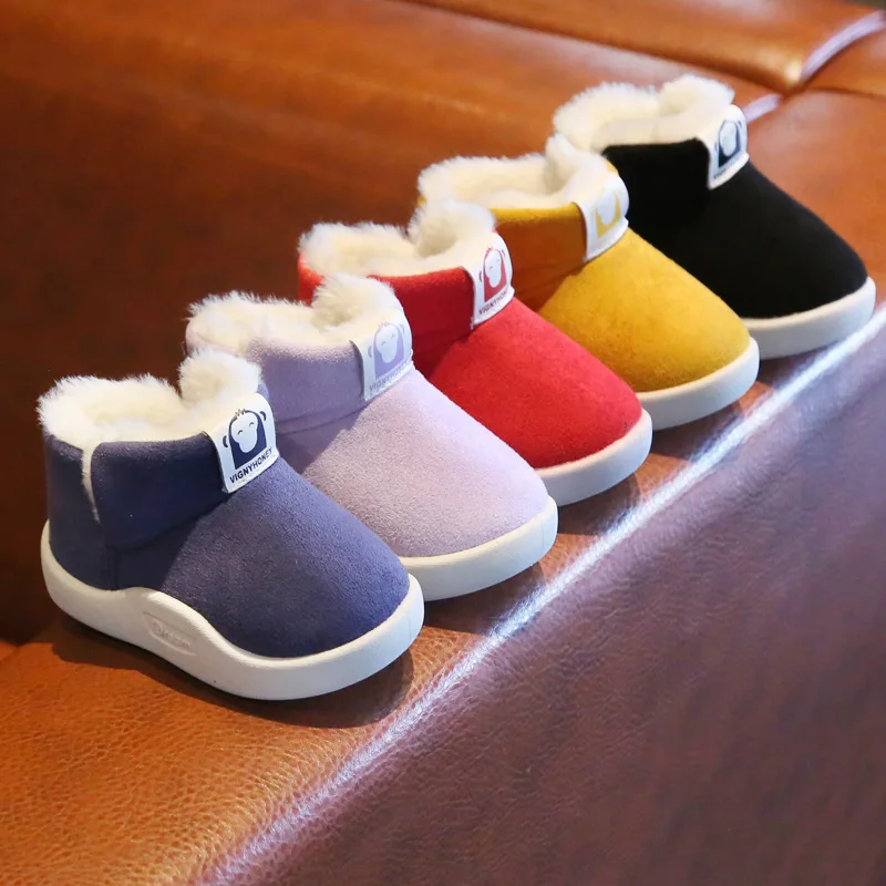 Детская обувь для мальчиков и девочек; обувь для малышей; бархатные ботинки для малышей 0-4 лет; Sofe; повседневные Нескользящие ботинки для детей; Детские ботиночки