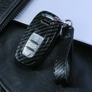 

Fits Perfect car key bag shell case For Audi R8 TT SQ5 RS5 For Audi 754C/754G C6 C5 key House keyfob ABS 3 Buttons Remote Smart