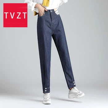 

TVZT Women Cartoon Print Baggy Straight Jeans Female Loose Boyfriend Jeans Straight Jeans Female Casual Trousers