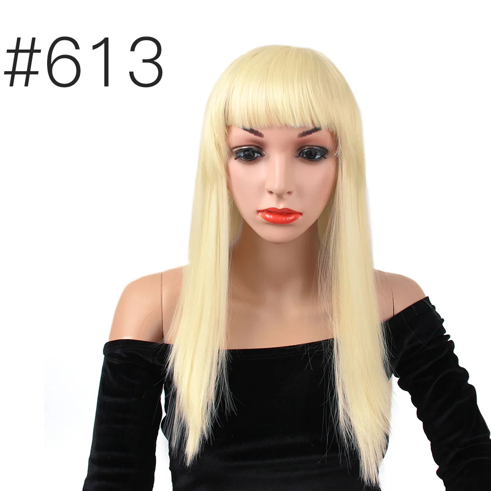 AIYEE 2" 22" Overwatch Косплей стойкие афроамериканские Черные Серые синтетические парики для женщин длинные волнистые парики с челкой блонд - Цвет: 9001s-613