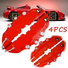 4 шт./компл. Высокое качество ABS Пластик грузовик 3D Красный Универсальный Авто Передний Задний дисковый тормозной суппорт крышка украшения авто комплект