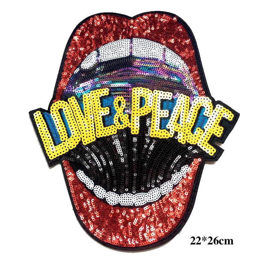 

1Piece Fashion Cool Sequined Patch Applique Sew on Patches for DIY Clothes Accessory Clothing LSHB744