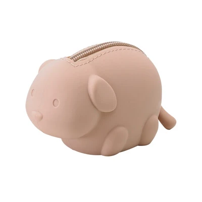 Dark Pink Мультфильм 3D животное свинья портмоне Kawaii сумка для хранения денег мини женский кошелек Леди Шик силикагель кошельки девушка кошелек конфетных оттенков - Цвет: Dark Pink