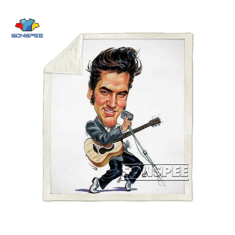 SONSPEE Elvis Bing singer harajuku для детей и взрослых, 3D принт, одеяло, теплый диван, Стёганое одеяло, постельные принадлежности для путешествий, Фабричный магазин B120
