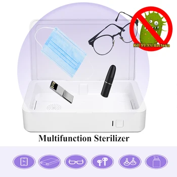 

Nail Manicure Instruments Disinfection UV Light Anti Bacteria Sterilizer Box Jewelry Phone Cleaner Sterilization Box Disinfector
