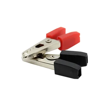 

10PCS Insulated Crocodile Clips Plastic Handle Cable Lead Testing Metal Alligator Clips Clamps 35mm Length