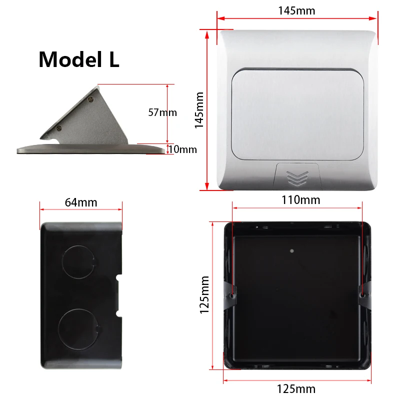 caixa da liga de alumínio, com tipo-c