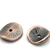 DoreenBeads Zinc Based Alloy Wavy Spacer Beads Disc Antique Copper Color DIY Jewelry About 10mm x 9mm, Hole:Approx 1mm, 20 PCs ► Photo 1/3