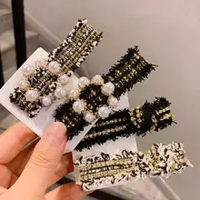 Тканевая женская шпилька Новинка ins модная боковая заколка утка шикарные женские аксессуары для волос