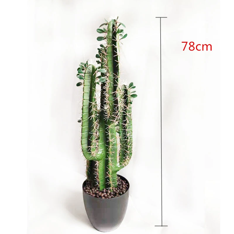 Cactus Artificial en maceta, plantas tropicales de plástico, pilar de hadas  raras, bonsái, arte interior, paisajismo, Hotel, decoración del hogar de  Navidad, 82cm|Plantas artificiales| - AliExpress