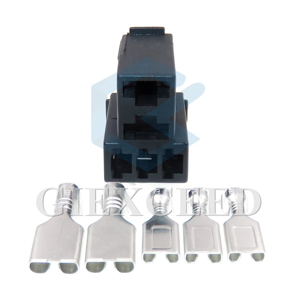 

2 Sets 5 Pin Automobile Wiring Terminal Plug 368397-2 Composite Connector 4.8 6.3 Series Large Current Cable Socket