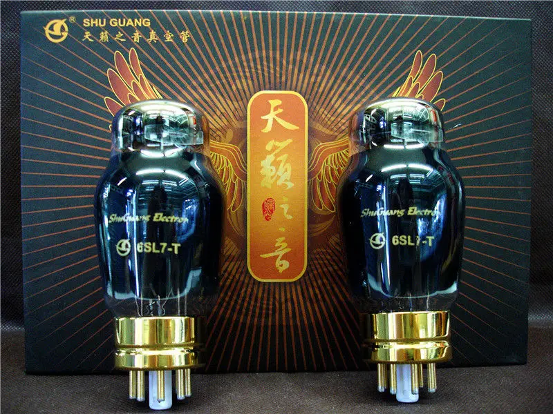 1 PCS/2 PCS Shuguang tube 6SL7-T gold base pin directly replaces 6N9P/6SL7GT factory direct sales | Электроника