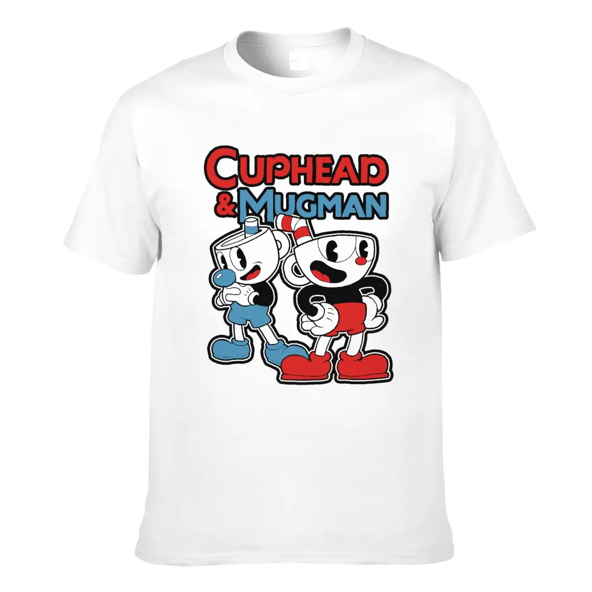 

Men's Cuphead Walking Portrait Sketch Collage Tee