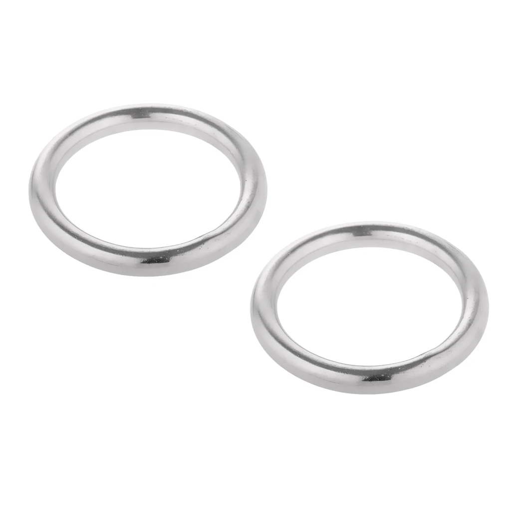 2pcs 304 Stainless Steel Strapping Welded O Rings 25mm 35mm 45mm 60mm Dia.