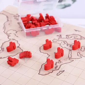 

25/50pcs Foot Wooden Drawing Photo Wall Studs Cork Board Pins Thumbtack Pushpins