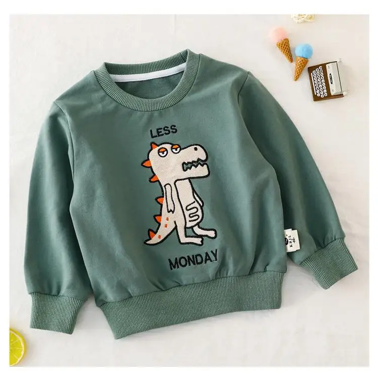 Baby Brand Clothes Children Hoodies Sweatshirts Boys Girls Cotton Cartoon Animal Print Kids Sweatshirt Active Sale O-neck
