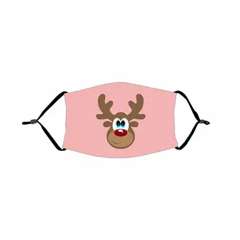

Christmas Element Pattern Dustproof Breathable Mask/Digital Printing/XMAS Decor/With PM2.5 Filter Element Adjustable/Washable
