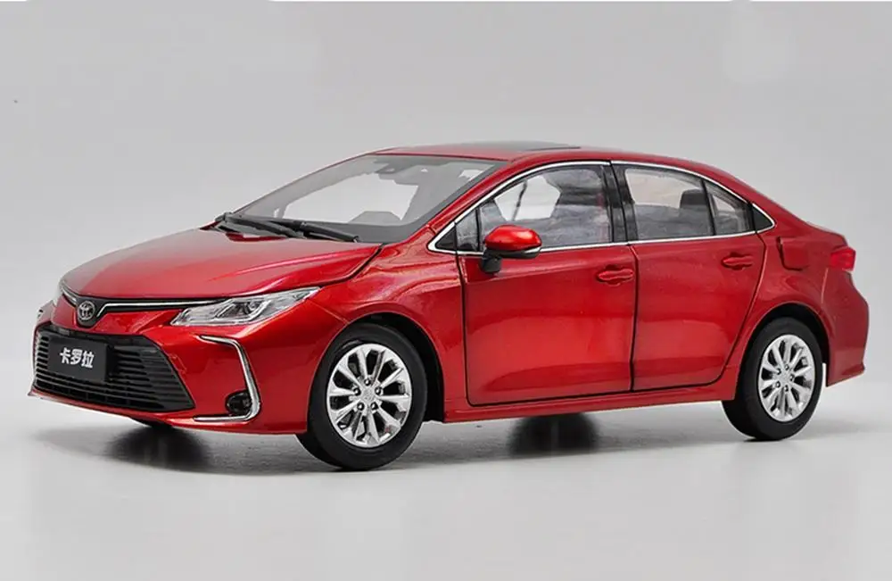 1/18 Масштаб Toyota Corolla 2019 красная литая модель автомобиля коллекция игрушек подарок