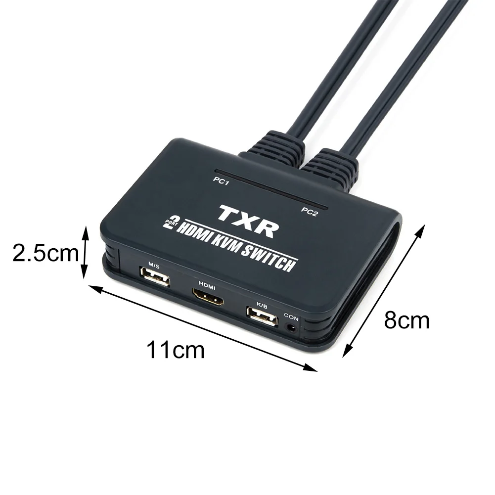 2 порта подключи и играй с сплиттер для кабелей коробка HDMI Настольный контроллер USB двойной монитор ТВ проектор KVM переключатель ноутбука кнопка