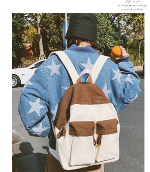 

2020 new simple and stylish portable large capacity Student backpack wild backpack travel bag