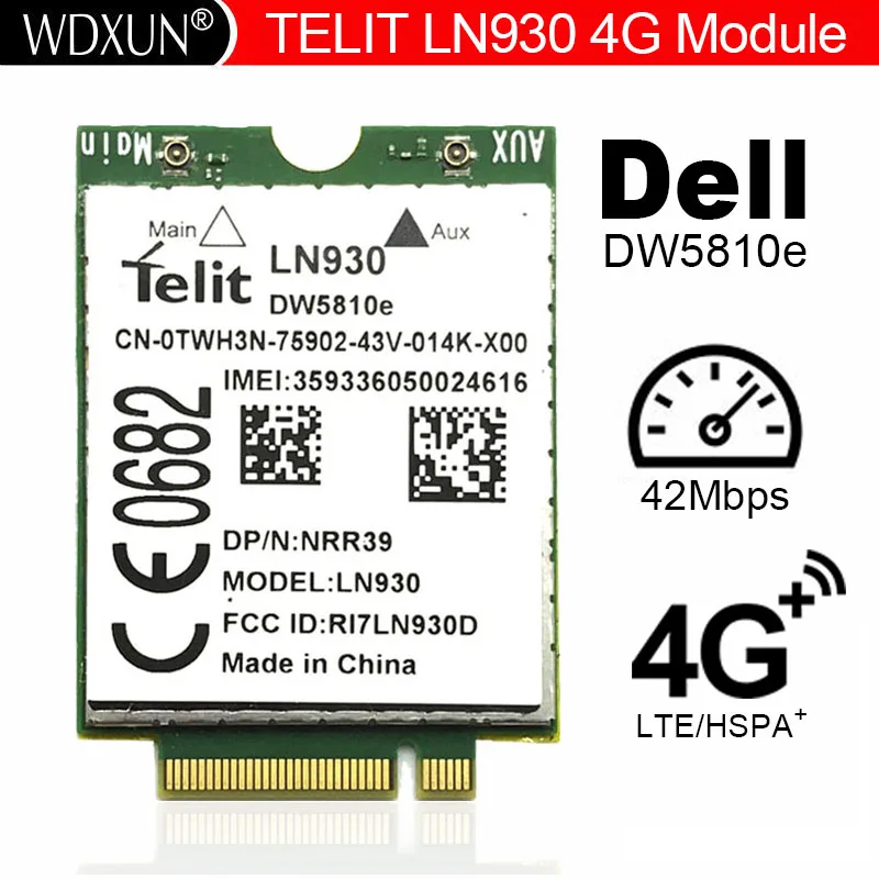 Telit Ln930 Ln930-Ap Nrr39 Ngff Scheda Per Dell Wireless Wifi Dw5810E Dw5814E Venue 11 Pro 4G/Lte/ Dc-Hspa + Wwan 4G Scheda Di Rete