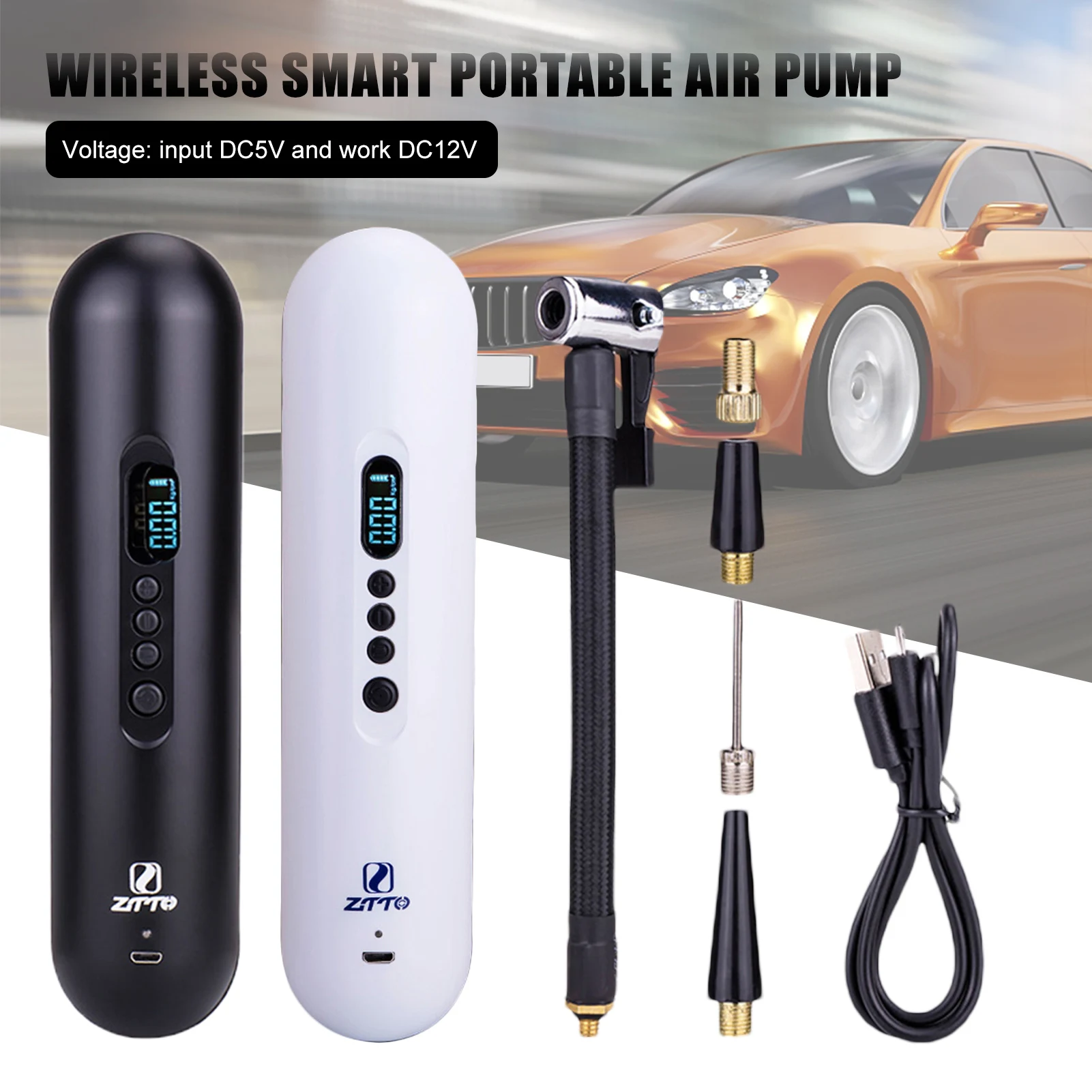 USB Electric Air Pump Portable Handheld Bicycle Bike Car Tire Inflator