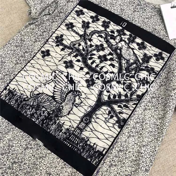 A Cosmicchic, женская футболка с коротким рукавом, высокое качество, разноцветный рисунок, повседневный Топ, футболка, подиум, модный дизайн - Цвет: A