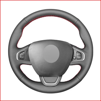 

Black PU Artificial Leather Car Steering Wheel Cover for Renault Clio 4 (IV) Kaptur Captur 2016-2019