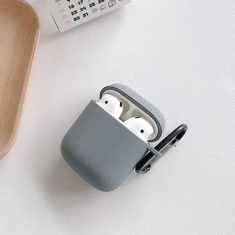 GY Для Apple Airpods 1 2 беспроводной Bluetooth чехол для наушников карамельный цвет мягкий ТПУ чехол для Apple Air Pods чехол с брелоком - Цвет: GY