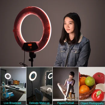 

Russia Free Shipping FD-480II Ring Light Studio Light Ringlight Photography Lighting Led Video Photo Camera Light 3200-5500K