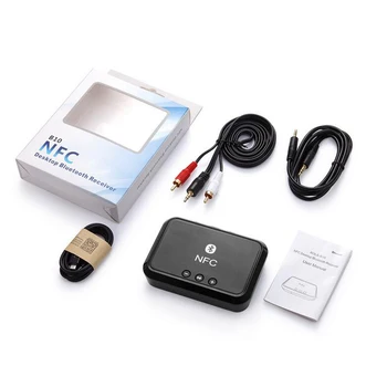 

Portable Nfc Bluetooth Stereo Audio Receiver Adapter Nfc-Enabled 3.5mm/ RCA Output Music Sound For Phone Car Speaker Amplifier