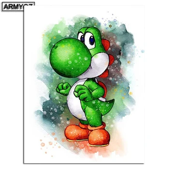 

Diamond Embroidery Cartoon Mario Mary Mosaic Crystal 5D Cross Stitch Full Drill Diamond Painting DIY Sticker Decor Pattern