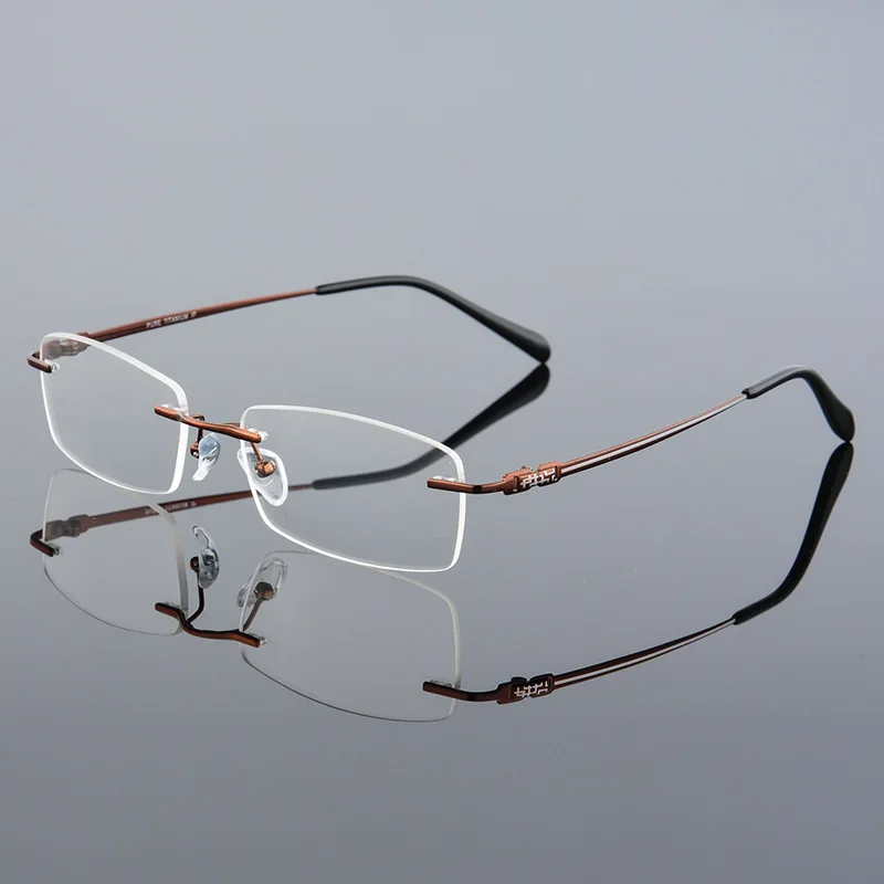 Vazrobe, титановые очки, оправа, мужские очки без оправы, мужские очки по рецепту, очки для оптического получения, очки для близорукости